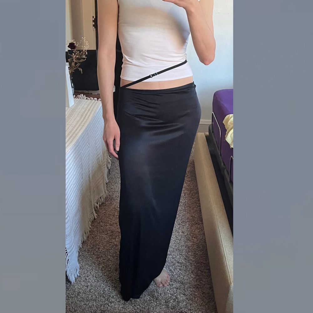 Ann Demeulemeester fluid skirt with strap
